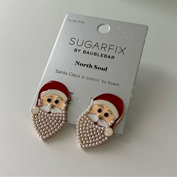 SUGARFIX x BAUBLEBAR | North Soul Santa Earrings NWT - Picture 1 of 3